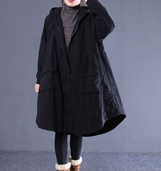 Autumn A-line Long Women Casual Hooded Parka Plus Size Coat Jacket JT201002 VPPBUY shop