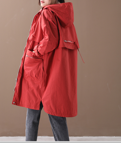 Autumn A-line Long Women Casual Hooded Parka Plus Size Coat Jacket JT201002 VPPBUY shop