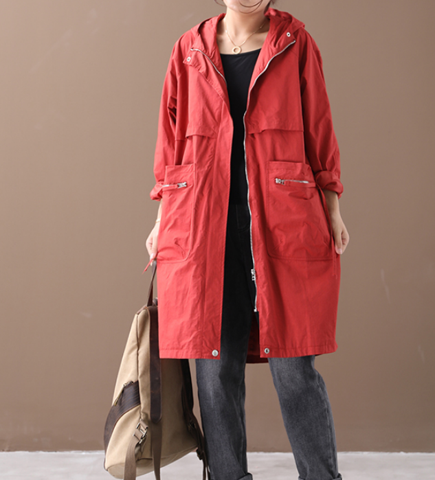 Autumn A-line Long Women Casual Hooded Parka Plus Size Coat Jacket JT201002 VPPBUY shop