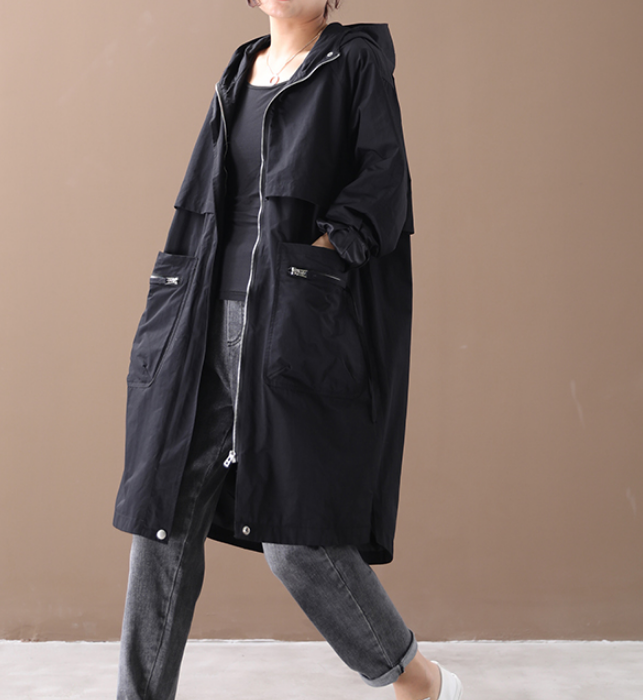 Autumn A-line Long Women Casual Hooded Parka Plus Size Coat Jacket JT201002 VPPBUY shop