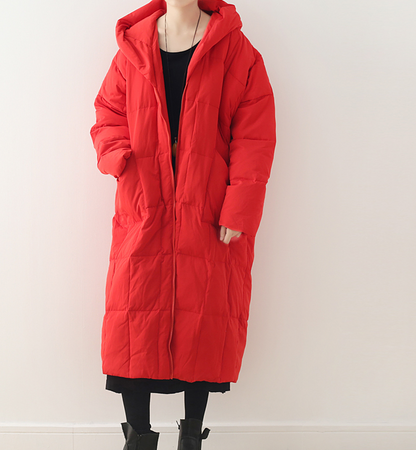 Casual Long Hooded Puffer Coat Loose Winter Coat Women Down Coat 2100 VPPBUY shop