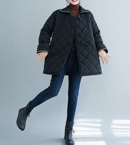 Women Spring Casual Padded Coat Loose Hooded Parka Plus Size Short Coat Jacket VPPBUY shop