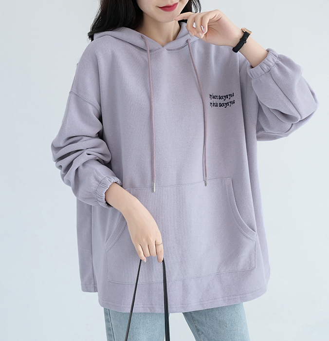 Hooded Fleece Loose Fall Women Cotton Tops Women Blouse H9506RED VPPBUY shop