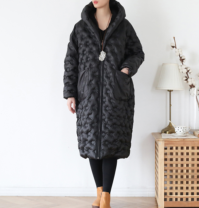 Long Hooded Puffer Coat Loose Winter Women Down Jacket 8108 VPPBUY shop