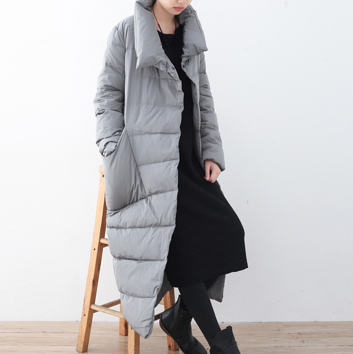 Large Pockets Long Loose Winter Women Down Jacket AMT1008 VPPBUY shop