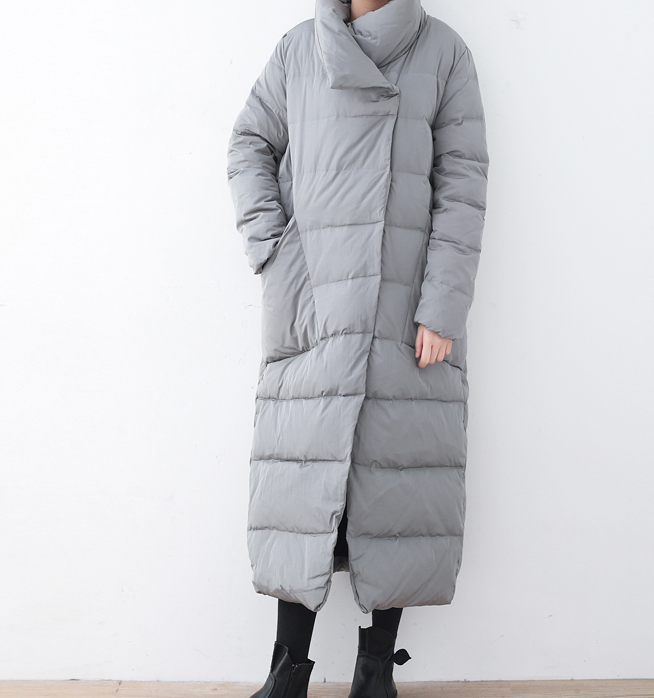 Large Pockets Long Loose Winter Women Down Jacket AMT1008 VPPBUY shop