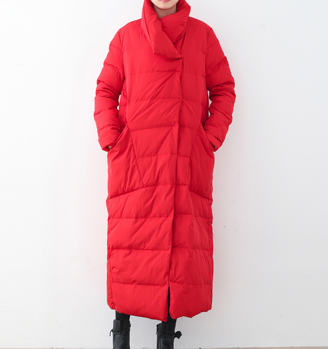 Large Pockets Long Loose Winter Women Down Jacket AMT1008 VPPBUY shop