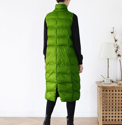 Stand Collar Puffer Coat Long Vest Winter Women Down Jacket 1008 VPPBUY shop