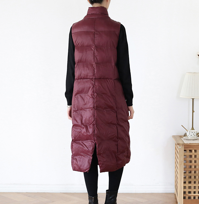 Stand Collar Puffer Coat Long Vest Winter Women Down Jacket 1008 VPPBUY shop