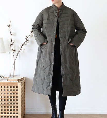 Stand Collar Long Coat Winter Women Down Jacket AMT1008 VPPBUY shop