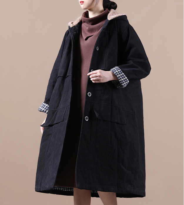 Winter Women Casual  Coat Loose Hooded Plus Size Long Coat Jacket VPPBUY shop