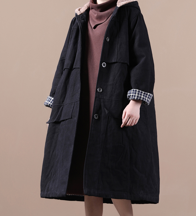 Winter Women Casual  Coat Loose Hooded Plus Size Long Coat Jacket VPPBUY shop