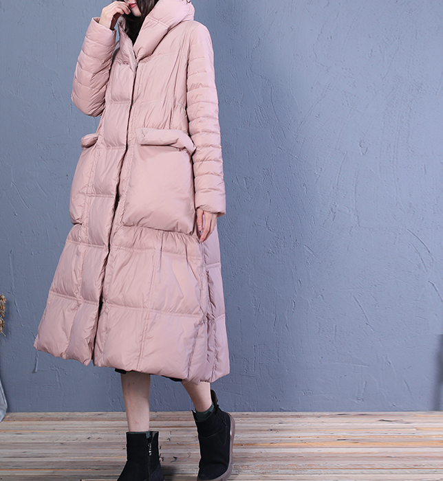 Large Pockets A-line Casual Long Hooded Winter Women Down Jacket VPPBUY shop