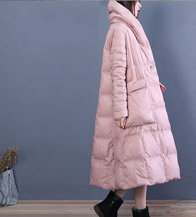 Large Pockets A-line Casual Long Hooded Winter Women Down Jacket VPPBUY shop