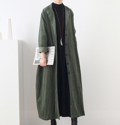 Cotton Winter Autumn Women Casual Coat Loose Long Trench Coat Jacket VPPBUY shop