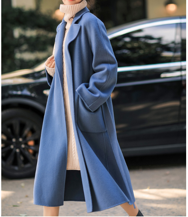 Winter Coat Handmade Long Warm Long Women Wool Coat Jacket 05122 VPPBUY shop