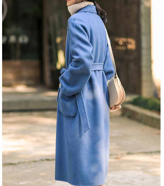 Winter Coat Handmade Long Warm Long Women Wool Coat Jacket 05122 VPPBUY shop