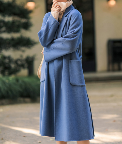 Winter Coat Handmade Long Warm Long Women Wool Coat Jacket 05122 VPPBUY shop