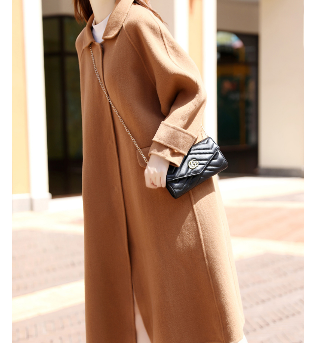 Wool Coat Handmade Long Warm Women Waist Belt Wool Coat Jacket 20145 VPPBUY shop