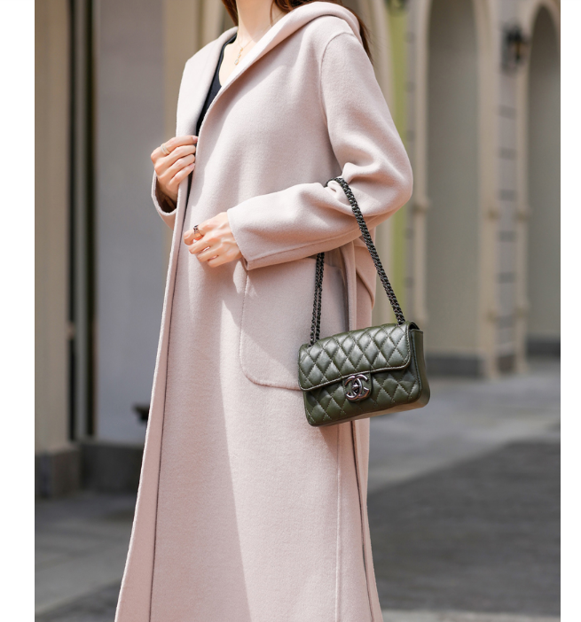 Waist Belt Cashmere Coat Handmade Long Warm Women Wool Coat Jacket VPPBUY shop