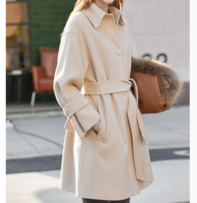 Cashmere Coat Handmade Long Warm Women Wool Coat Jacket VPPBUY shop