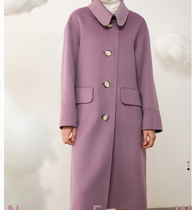 Cashmere Coat Handmade Long Warm Women Wool Coat Jacket 2200 VPPBUY shop