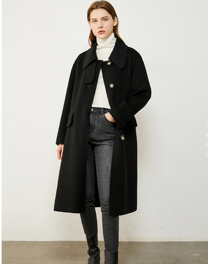 Cashmere Coat Handmade Long Warm Women Wool Coat Jacket 2200 VPPBUY shop