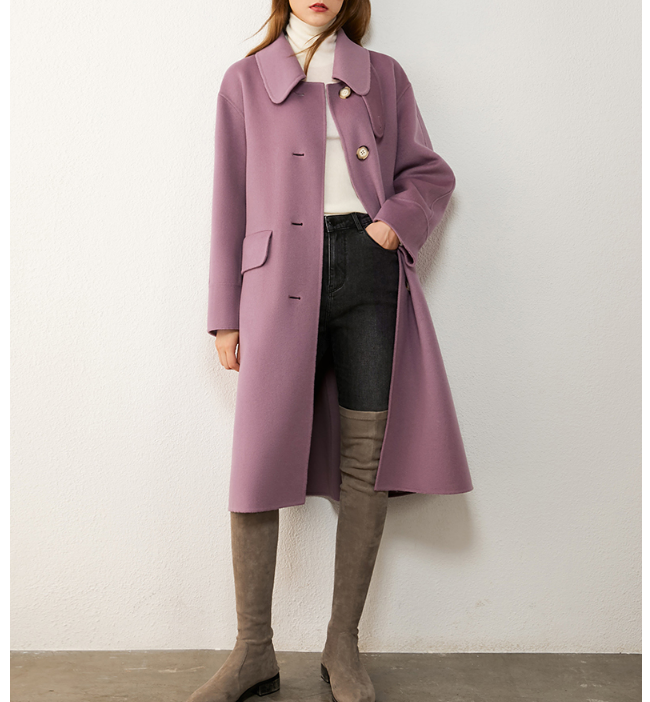 Cashmere Coat Handmade Long Warm Women Wool Coat Jacket 2200 VPPBUY shop