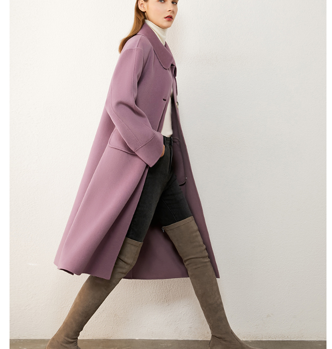 Cashmere Coat Handmade Long Warm Women Wool Coat Jacket 2200 VPPBUY shop