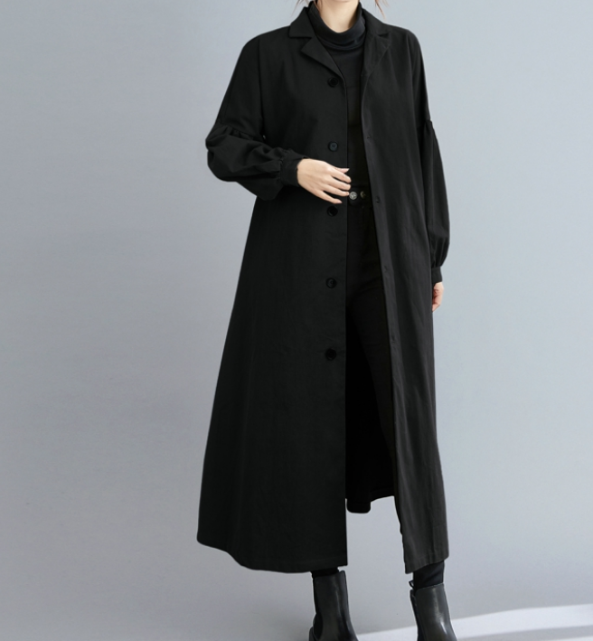 Waist line Winter Autumn Women Casual Coat Loose Long Trench Coat Jacket VPPBUY shop