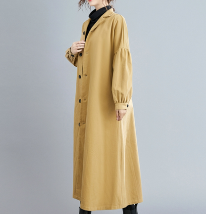 Waist line Winter Autumn Women Casual Coat Loose Long Trench Coat Jacket VPPBUY shop