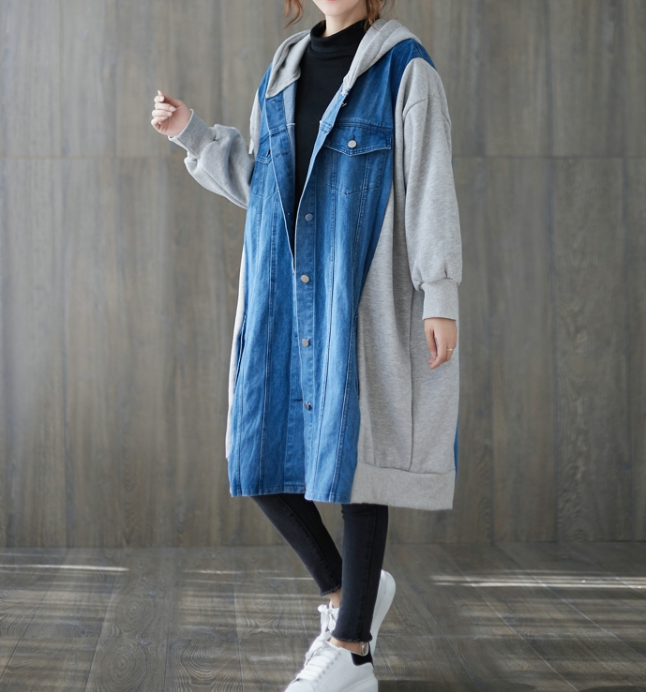 Women Casual  Coat Loose Hooded Plus Size Long Coat Jacket VPPBUY shop