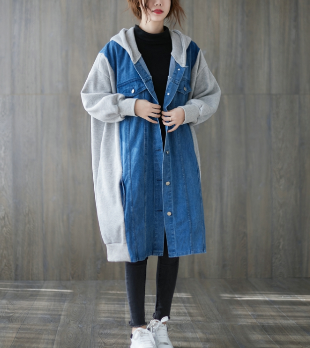 Women Casual  Coat Loose Hooded Plus Size Long Coat Jacket VPPBUY shop