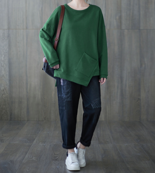 Autumn Loose Spring Casual Women Cotton Tops WG961707 VPPBUY shop