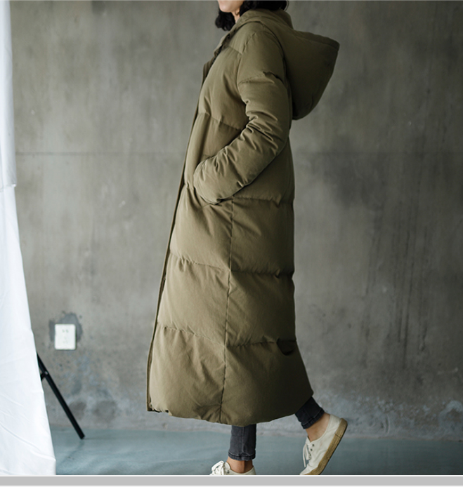 Hooded long Puffer Coat Women DownWinter Jacket Long Women Down Coat 21108 VPPBUY shop