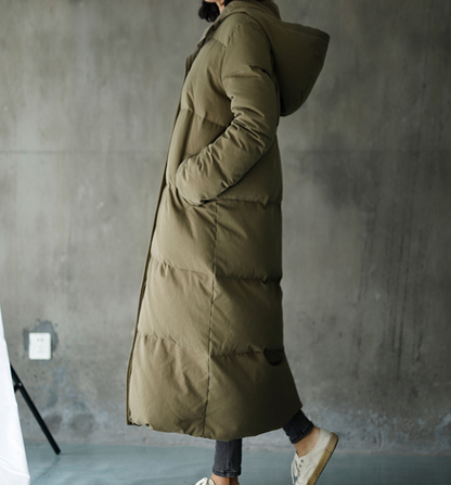 Hooded long Puffer Coat Women DownWinter Jacket Long Women Down Coat 21108 VPPBUY shop