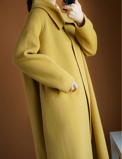 Double Face Cashmere Coat Handmade Long Warm Long Women Wool Coat Jacket VPPBUY shop