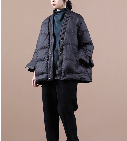 V Neck Women Winter Puffer Coat Jacket Winter Women Down Coat 11008 VPPBUY shop