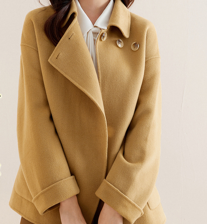 Women Coat Handmade Coat Double Face Cashmere Women Wool Coat Jacket 3550 VPPBUY shop