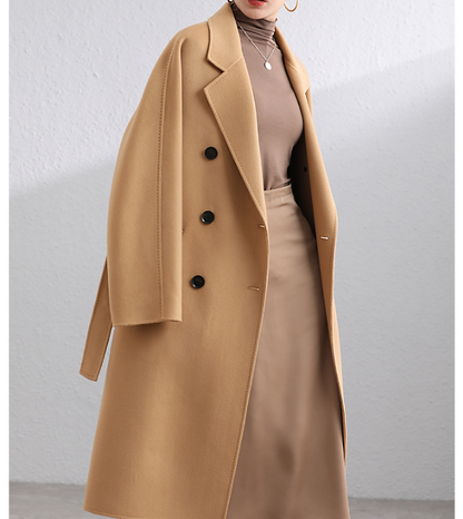 Long Women Coat Winter Wool Coat handmade Wool Coat 0553 VPPBUY shop