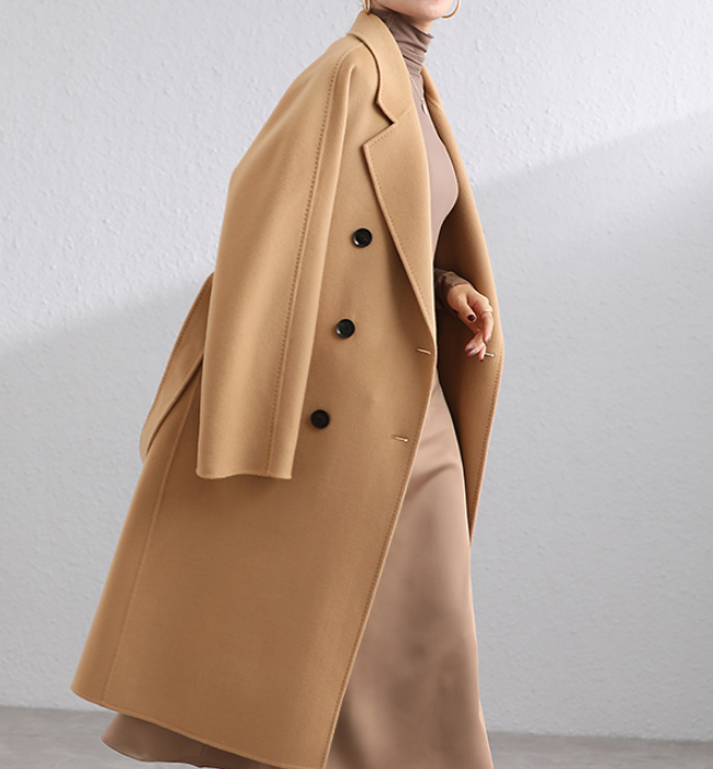 Long Women Coat Winter Wool Coat handmade Wool Coat 0553 VPPBUY shop