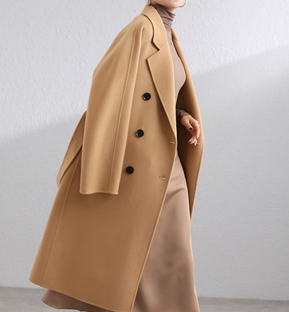 Long Women Coat Winter Wool Coat handmade Wool Coat 0553 VPPBUY shop