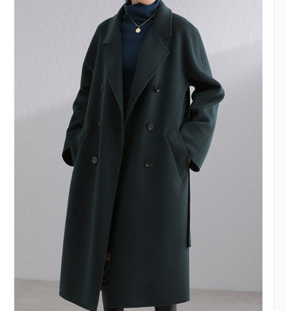 Long Women Coat Winter Wool Coat handmade Wool Coat 0553 VPPBUY shop