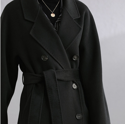 Long Women Coat Winter Wool Coat handmade Wool Coat 0553 VPPBUY shop