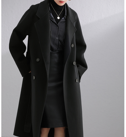 Long Women Coat Winter Wool Coat handmade Wool Coat 0553 VPPBUY shop