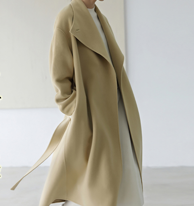 High Collar Women Wool Coat Long Double Face Wool Coat Jacket 0929 VPPBUY shop