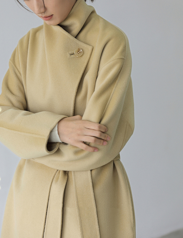 High Collar Women Wool Coat Long Double Face Wool Coat Jacket 0929 VPPBUY shop