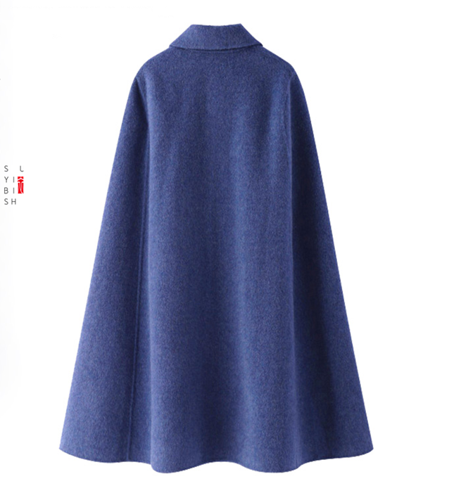 A-Line Cloak Waist Belt Wool Cape Coat Jacket Buttons 3622 VPPBUY shop