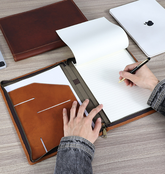 Leather Portfolio for iPad, Business Notebook Holder, A4/letter Size Notepad Holder, Business Briefcase, Portfolio Folder Organizer VPPBUY shop