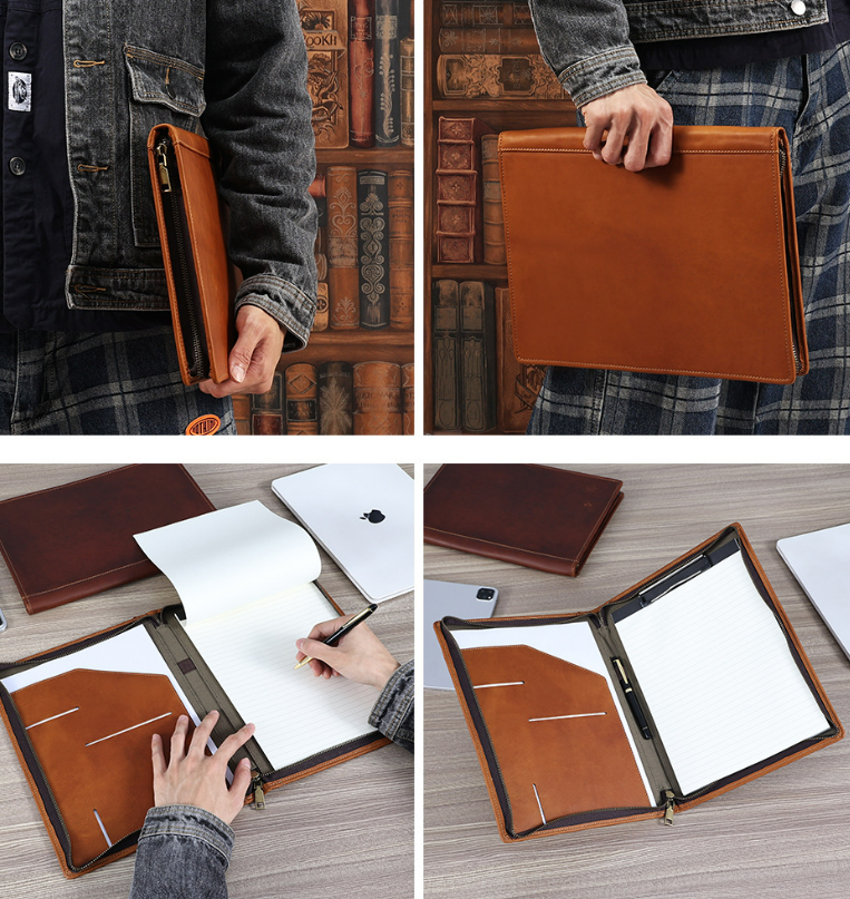 Leather Portfolio for iPad, Business Notebook Holder, A4/letter Size Notepad Holder, Business Briefcase, Portfolio Folder Organizer VPPBUY shop